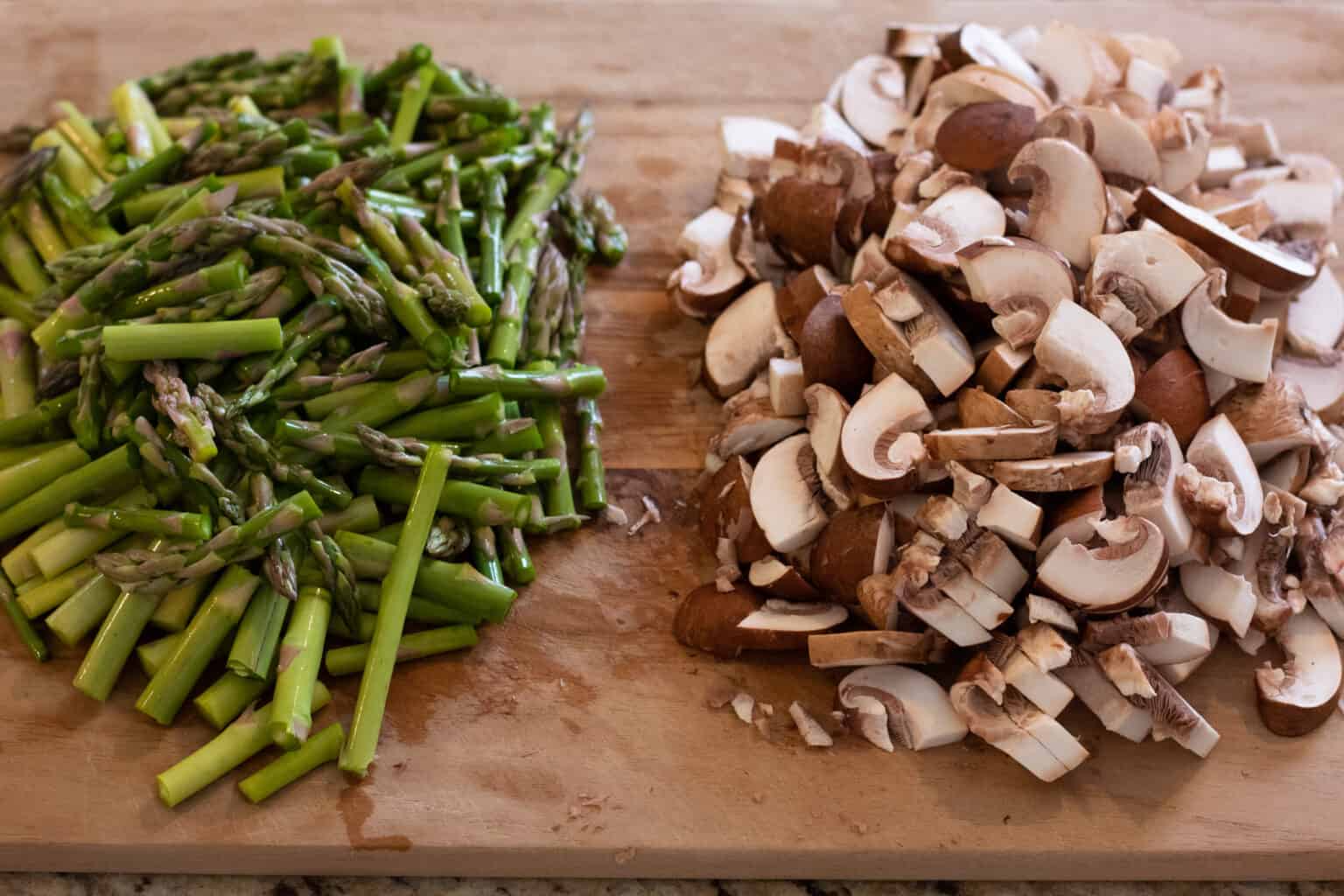 Creamy Mushroom And Asparagus Pasta - This Home Kitchen