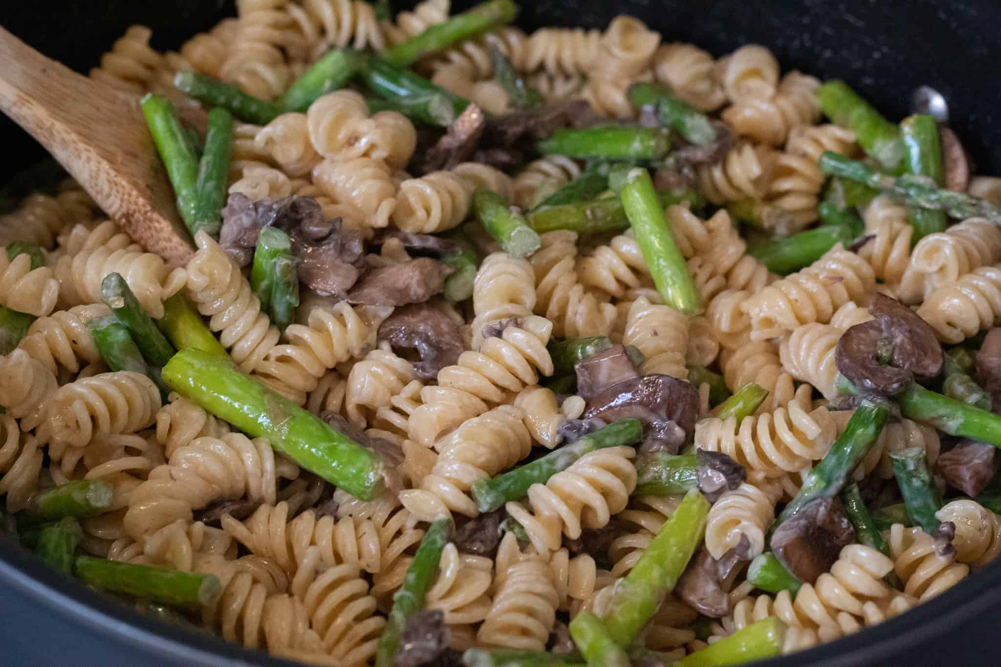 Creamy Mushroom and Asparagus Pasta This Home Kitchen