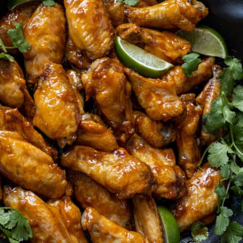 Baked Honey Sriracha Wings - This Home Kitchen