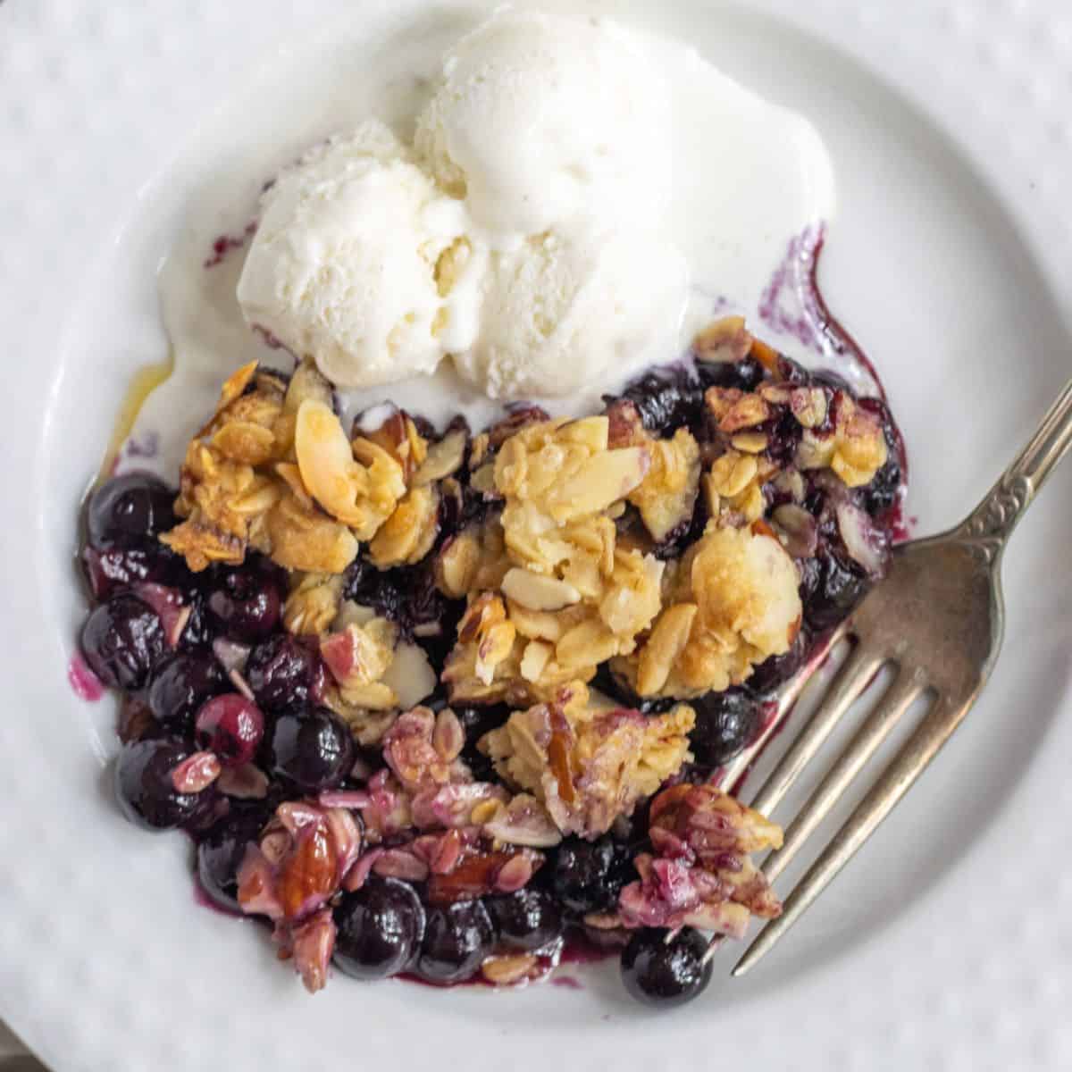 Blueberry Oat and Almond Crisp