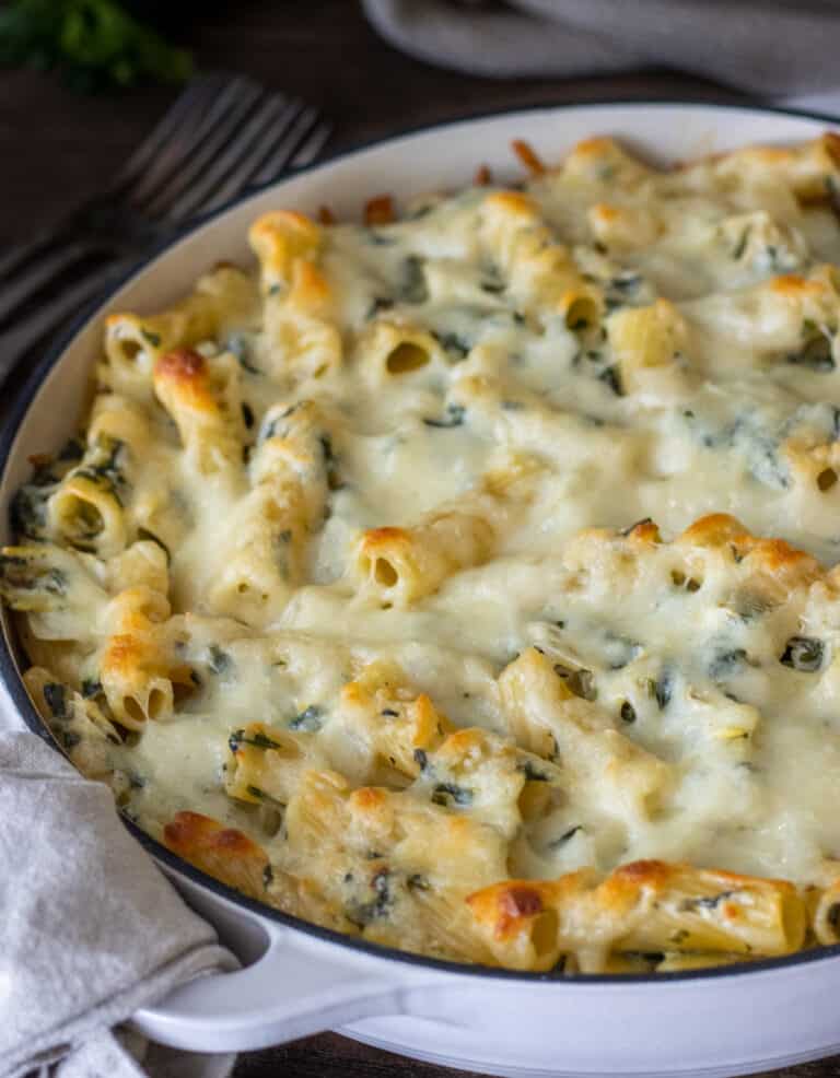 Spinach Artichoke Pasta Bake This Home Kitchen