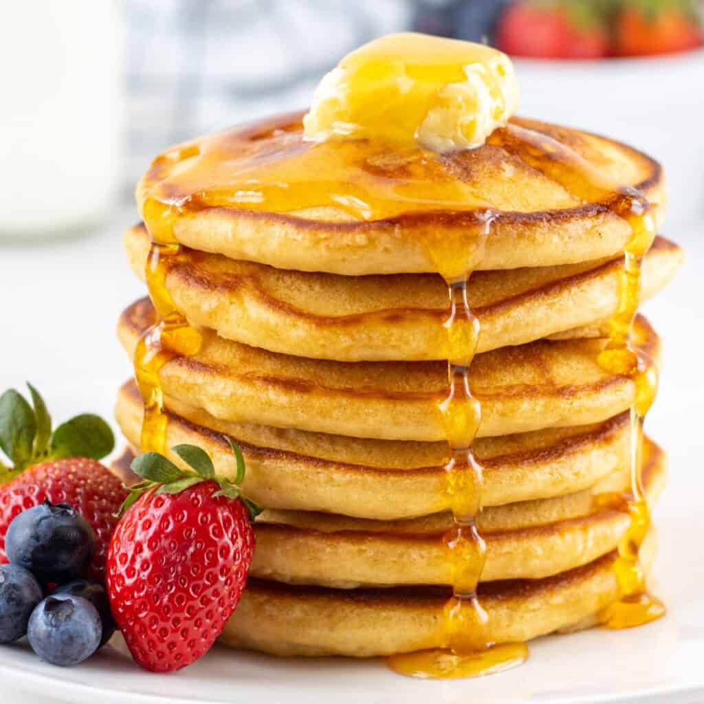 Image showcasing Brown Sugar Pancakes - This Home Kitchen