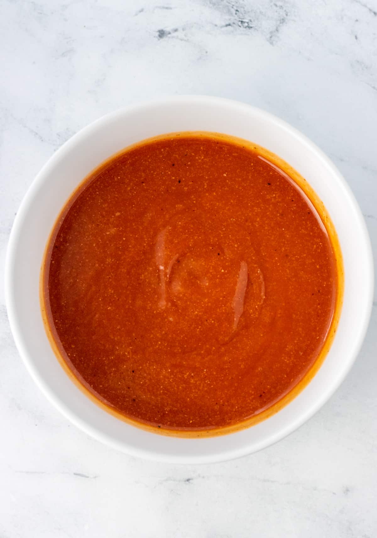 Sauce for sloppy joe sliders in a bowl.