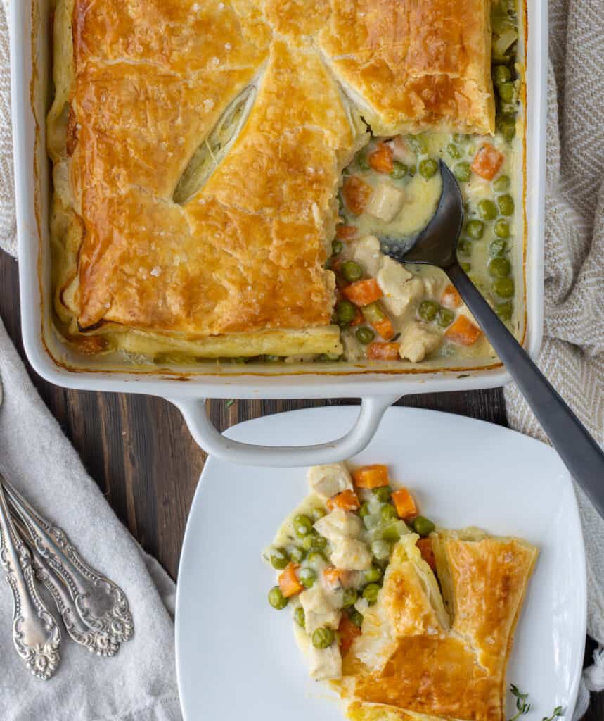 Chicken Pot Pie with Puff Pastry - This Home Kitchen